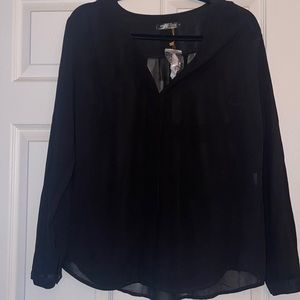 Black sheer blouse